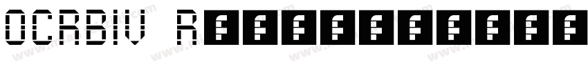 OCRBIV Regular字体转换